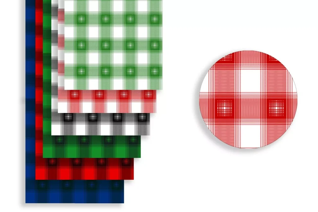 tela cuadrados de navidad